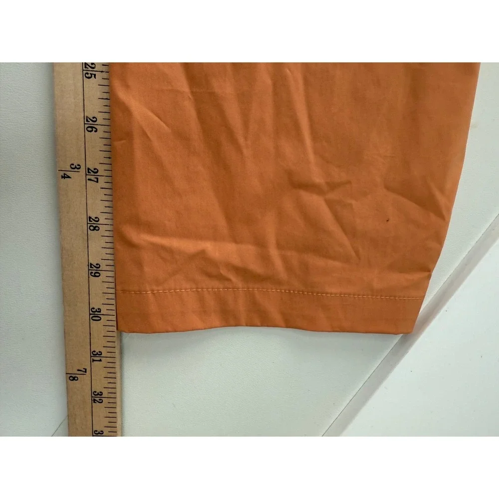 Nike Pleated Womens Loose Fit Mid Rise Woven Pants Monarch Orange Small NEW